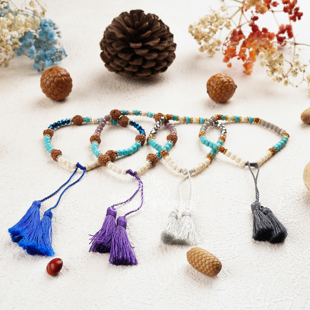 Cream And Turquoise Stone Bracelet