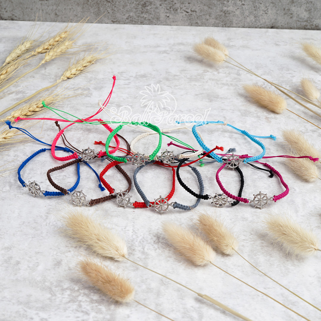 Bracelet Cotton Cord With Anchor