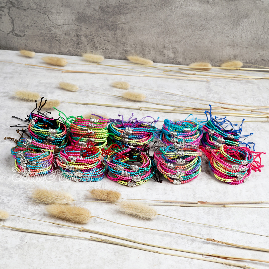 Bracelet Elephant With Cotton Cord