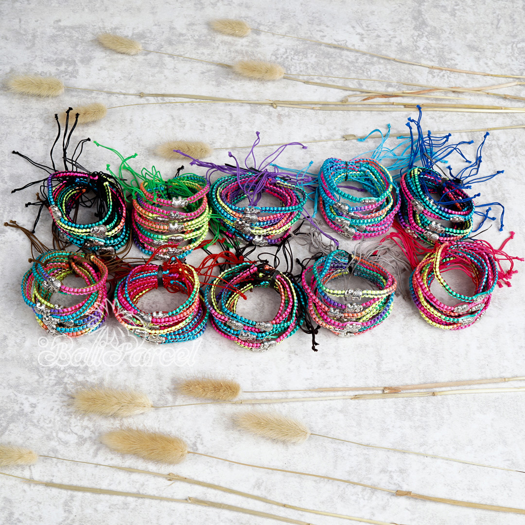 Bracelet Elephant With Cotton Cord