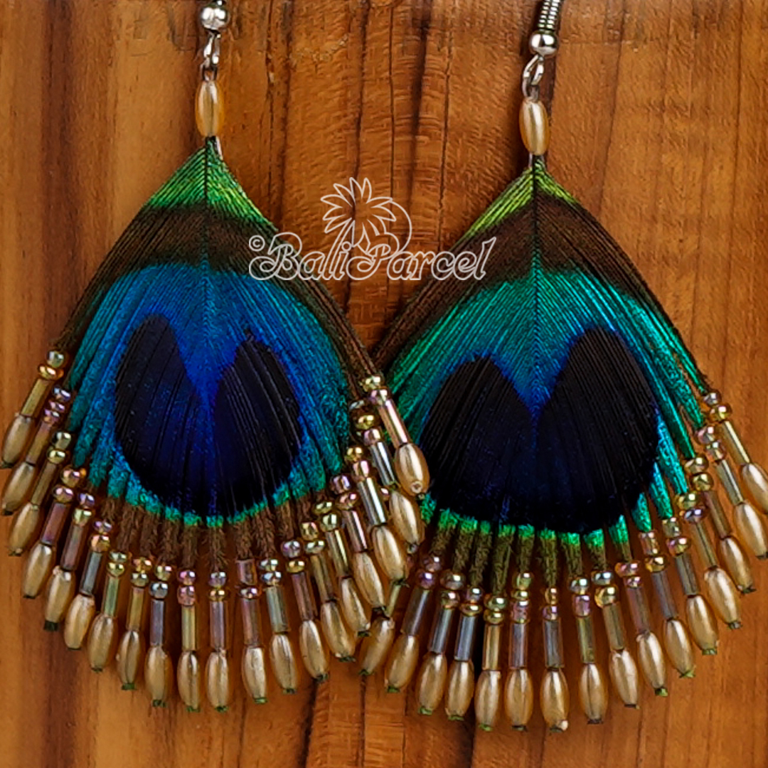 Peacock Feather Earring