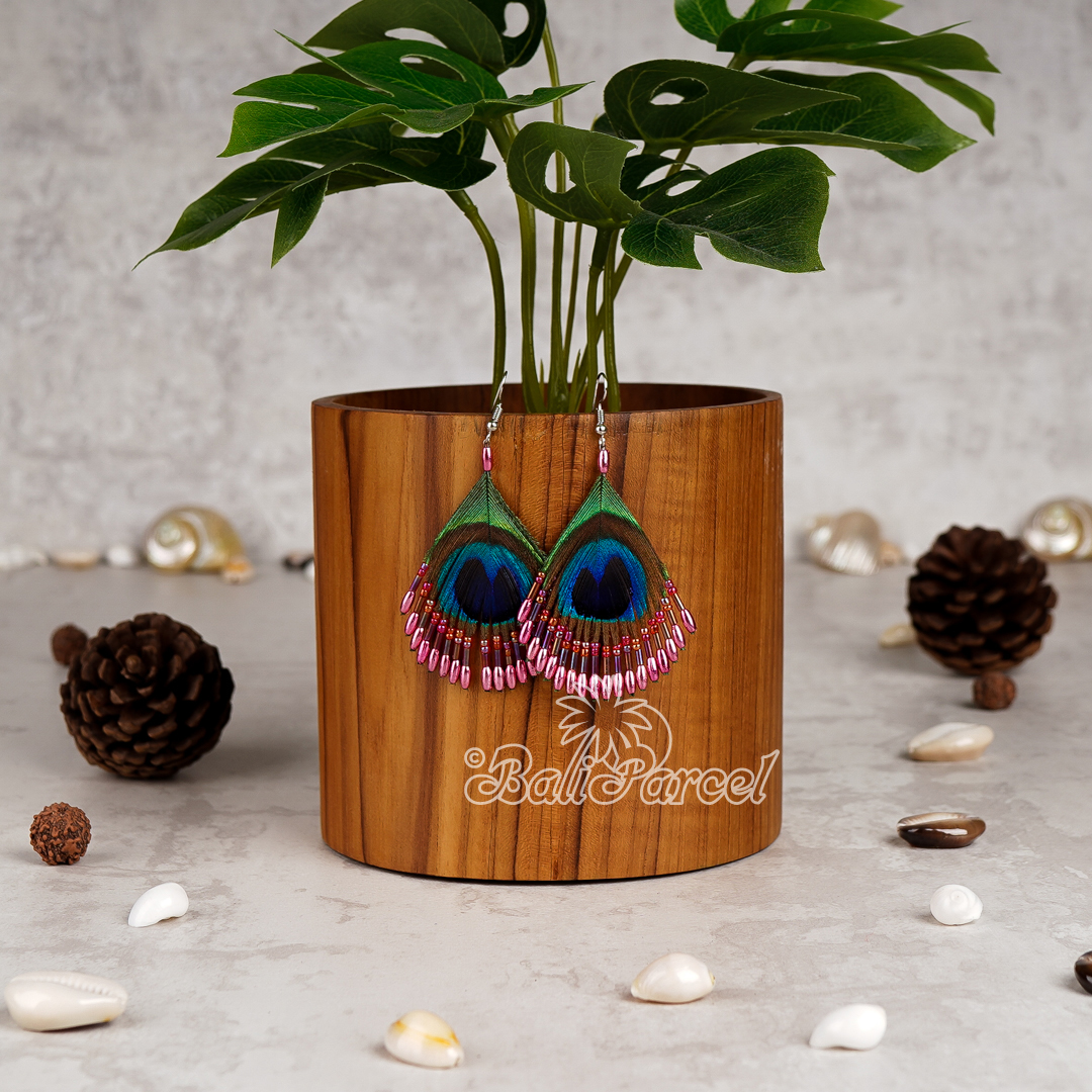 Peacock Feather Earring