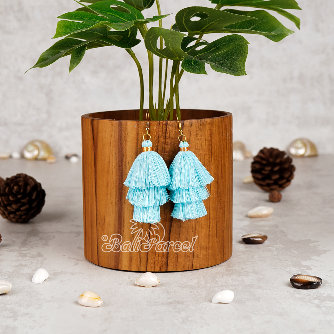 Three Layered Tassel Earring