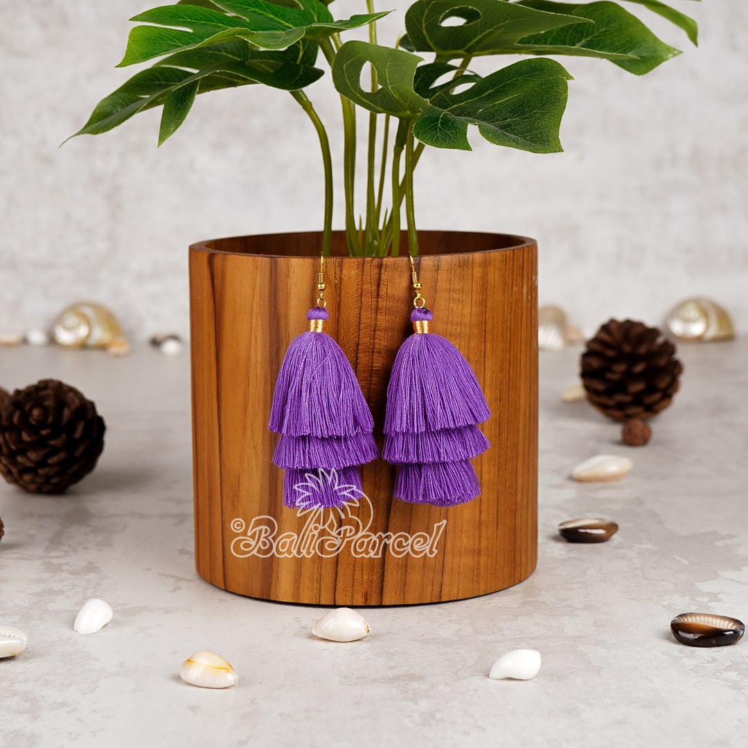 Three Layered Tassel Earring
