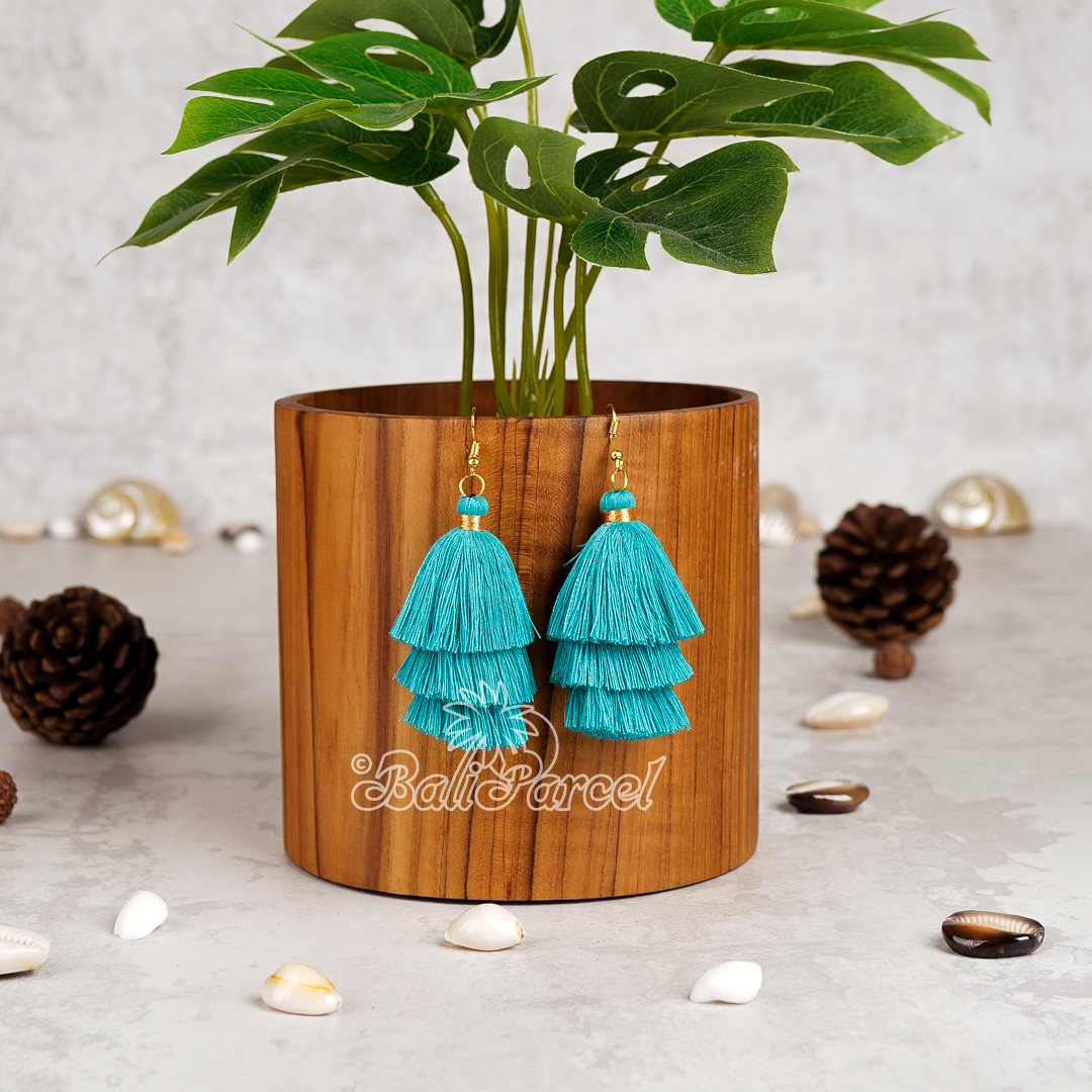 Three Layered Tassel Earring