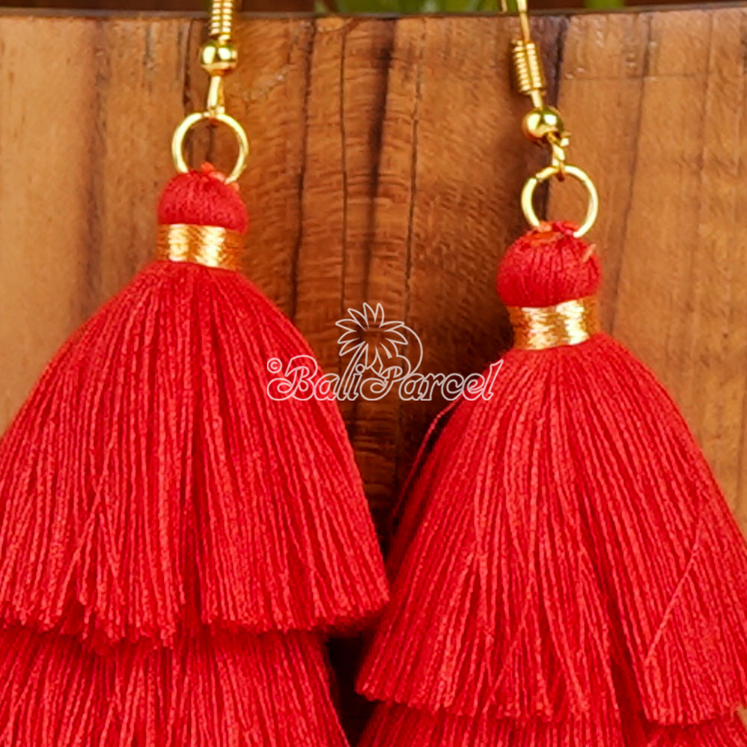 Three Layered Tassel Earring