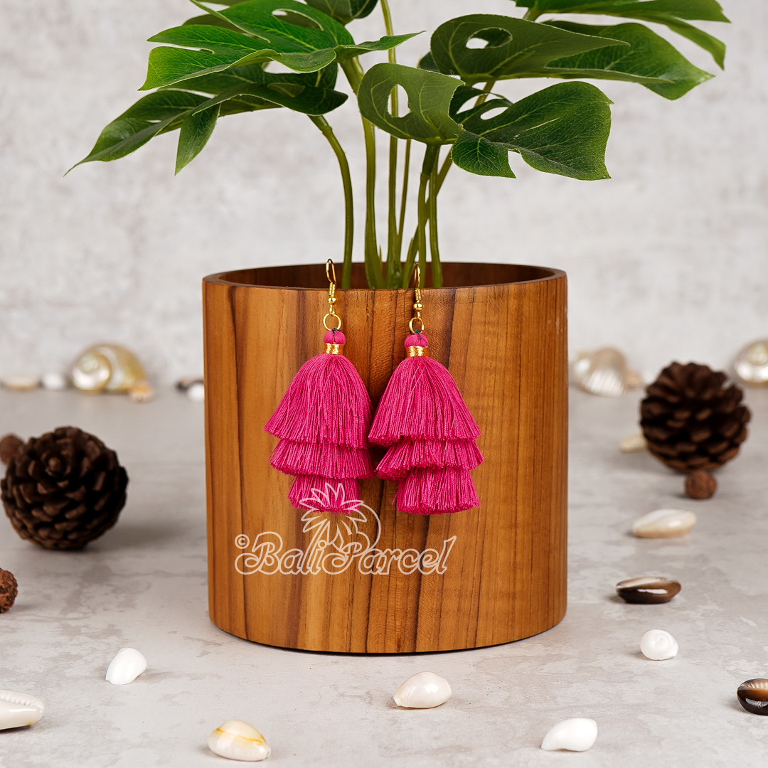 Three Layered Tassel Earring