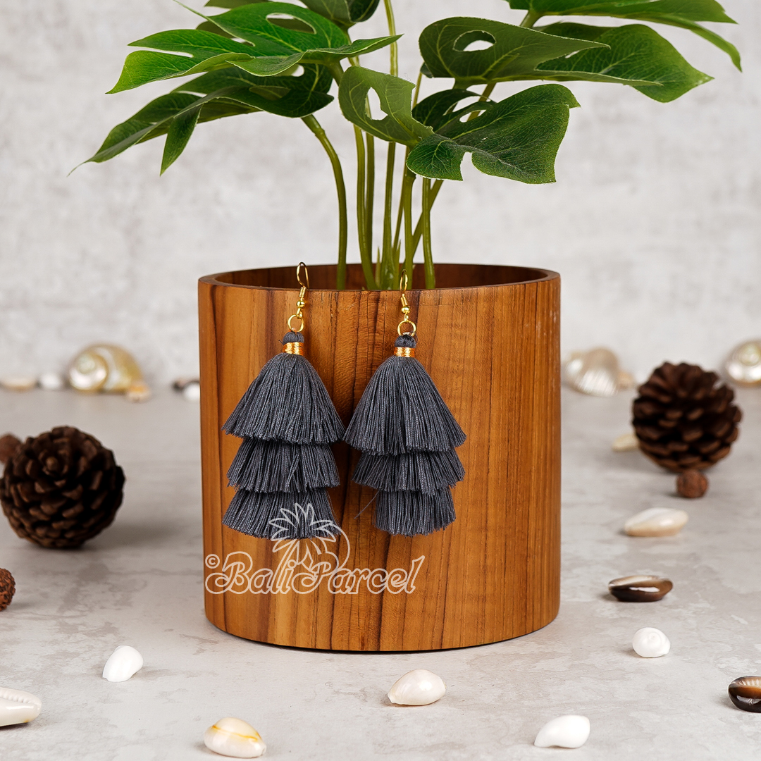 Three Layered Tassel Earring
