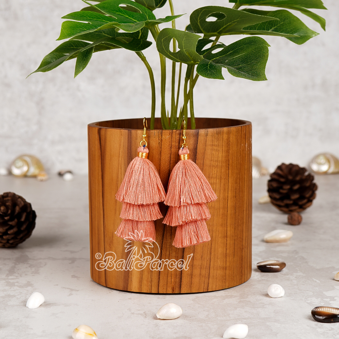 Three Layered Tassel Earring