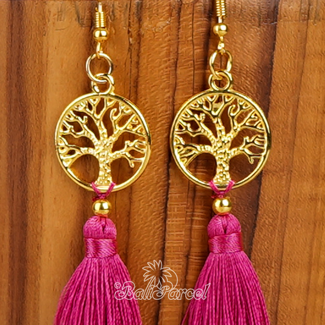 Cowrie Shell Tassel Earring
