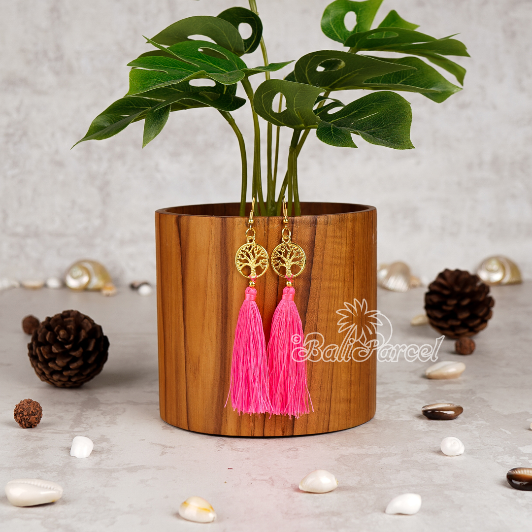 Tree Of Life Tassel Earring