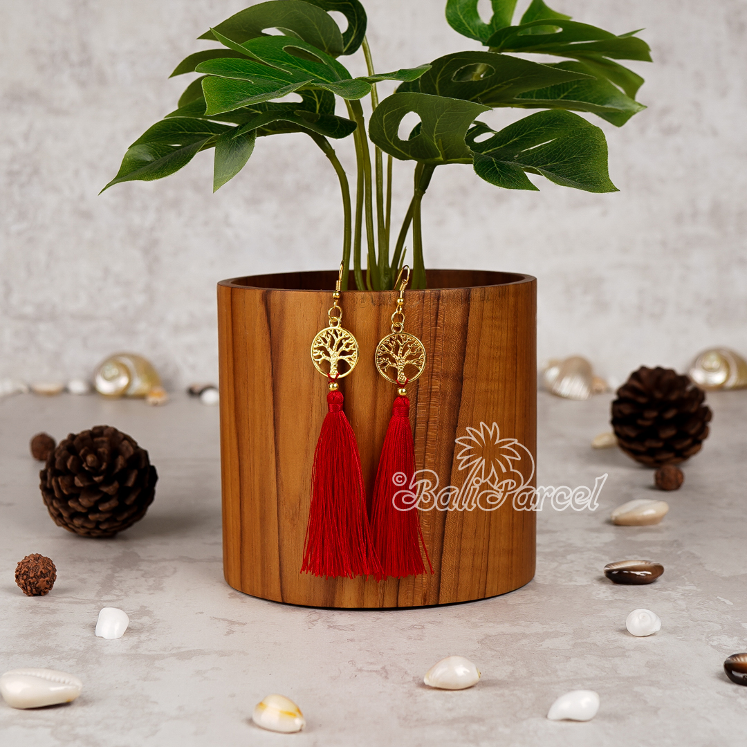 Tree Of Life Tassel Earring