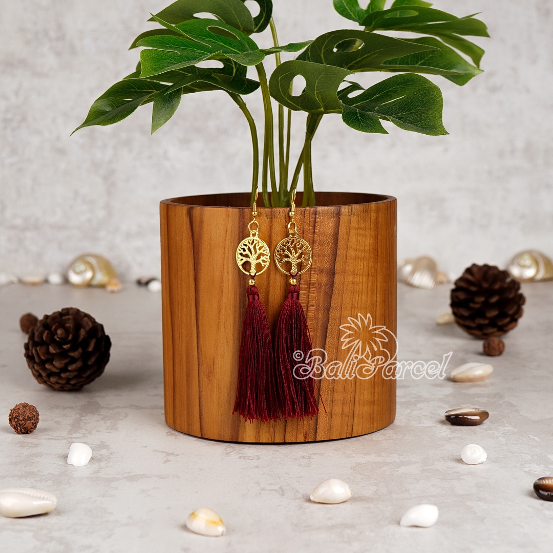 Tree Of Life Tassel Earring