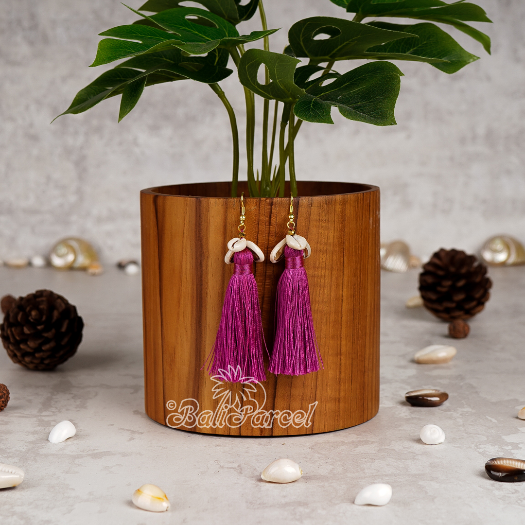 Cowrie Shell Tassel Earring