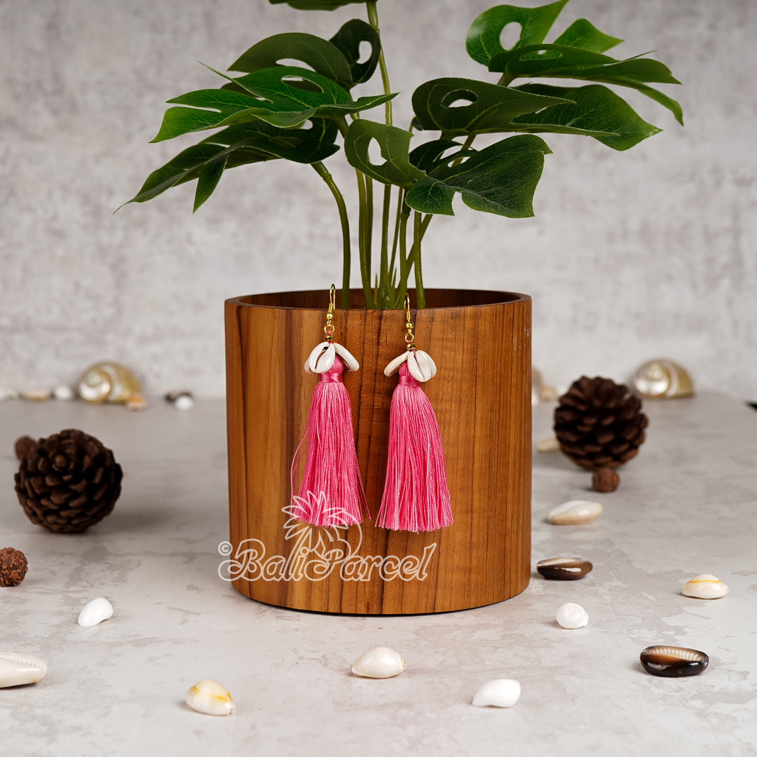 Cowrie Shell Tassel Earring