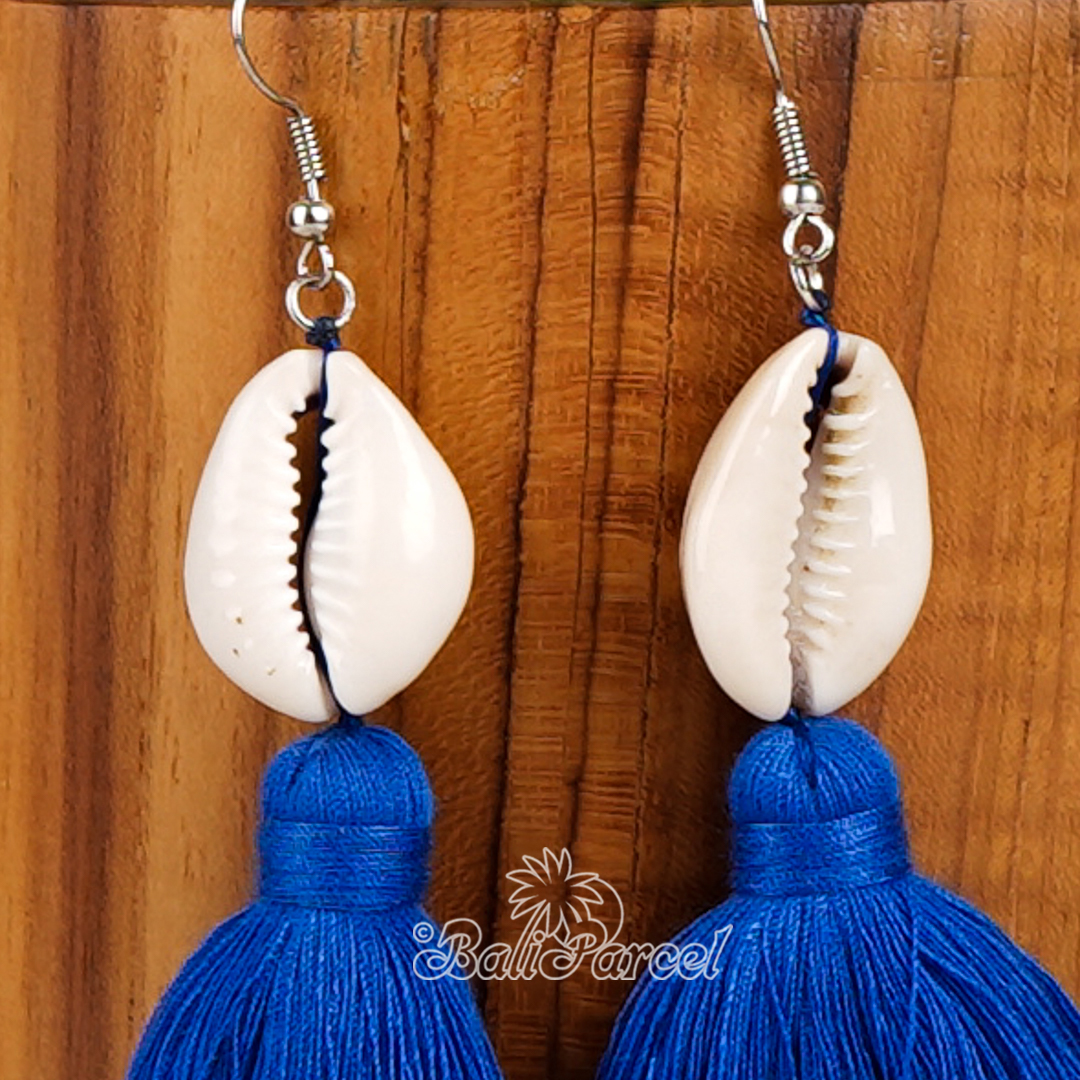 Cowrie Shell Tassel Earring