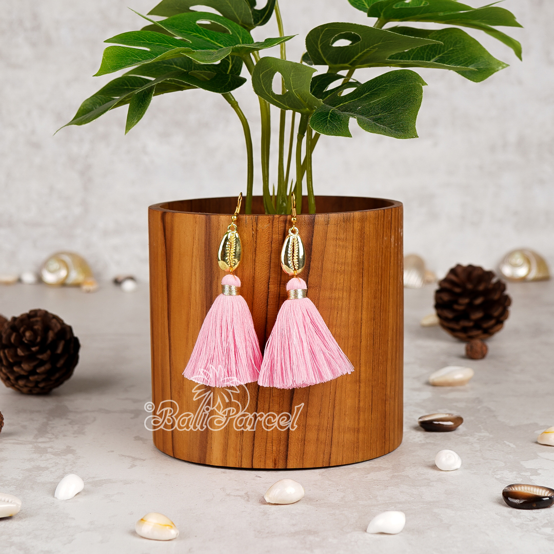 Cowrie Shell Tassel Earring