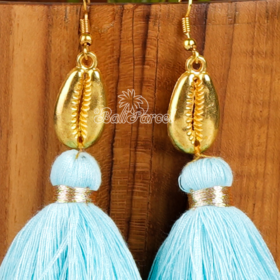 Cowrie Shell Tassel Earring