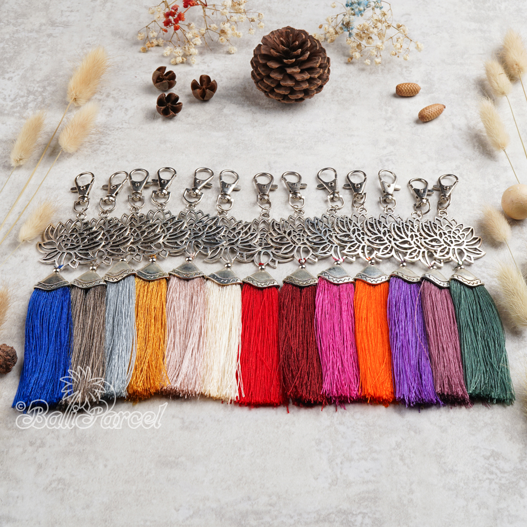 Lotus Tassel Keychain