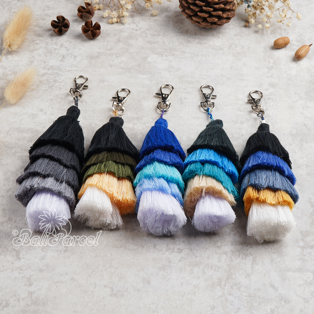 Multilayer Tassel Keychain