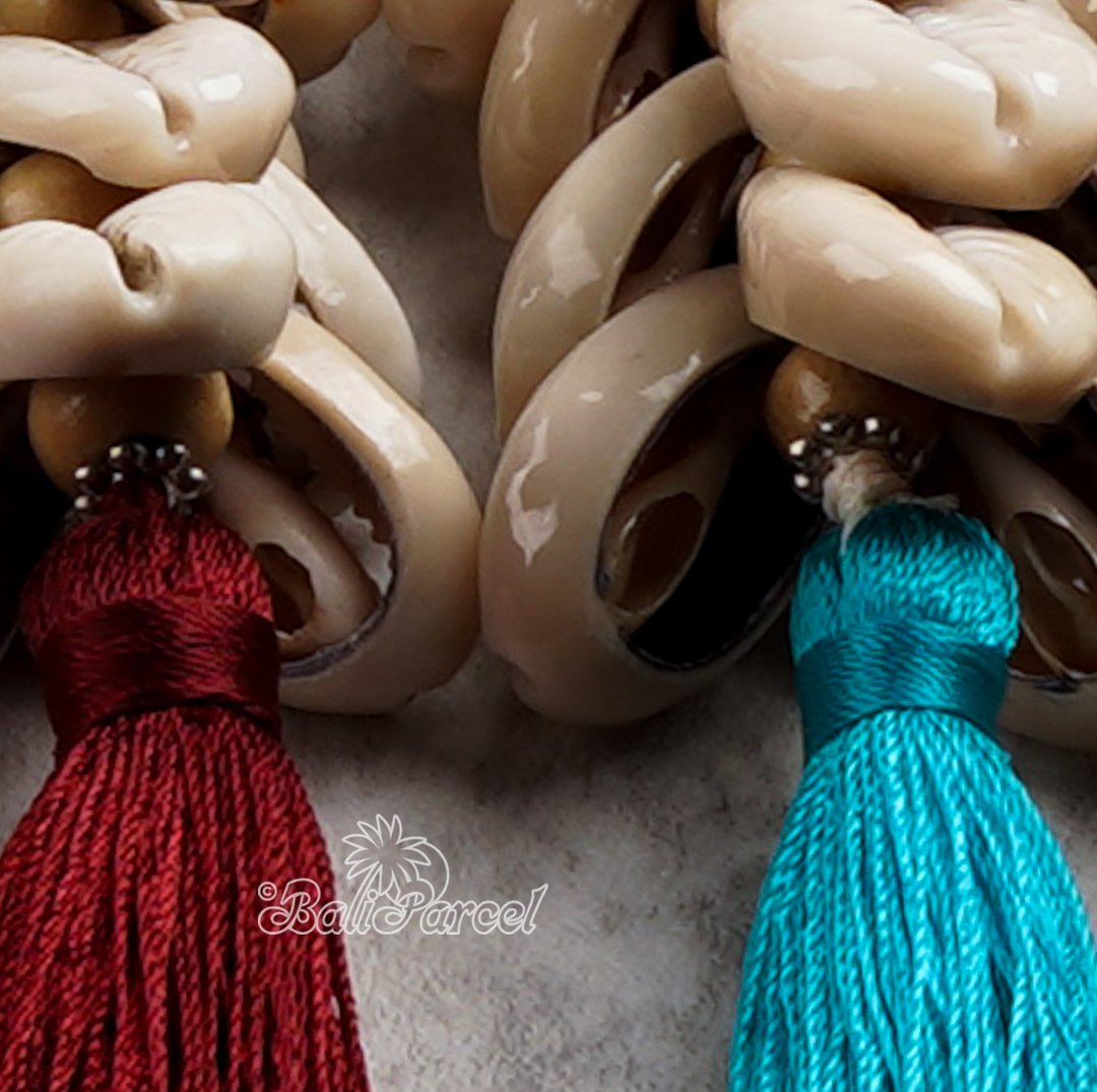 Cowrie Shell Tassel Keychain