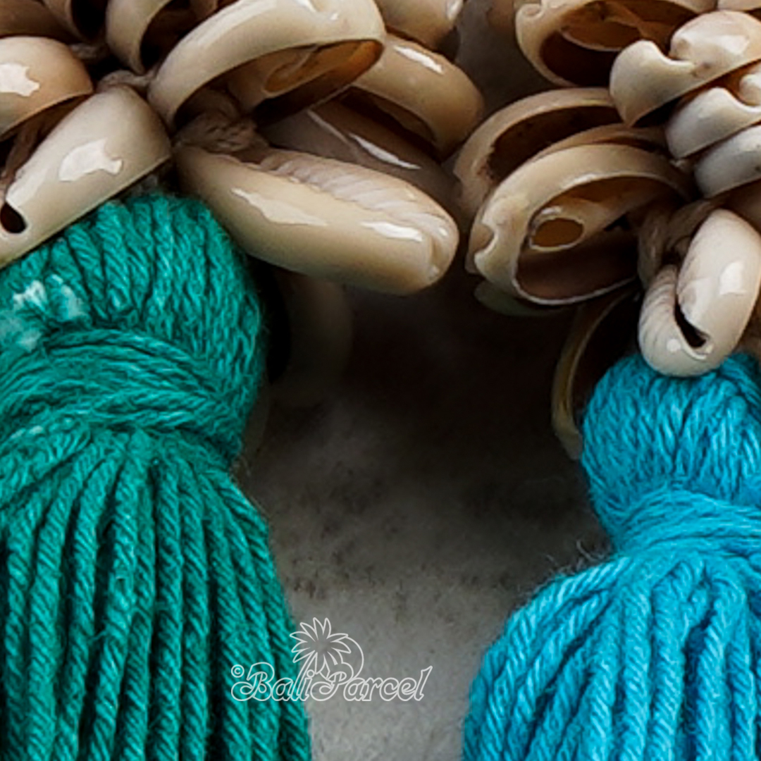 Cowrie Shell Tassel Keychain