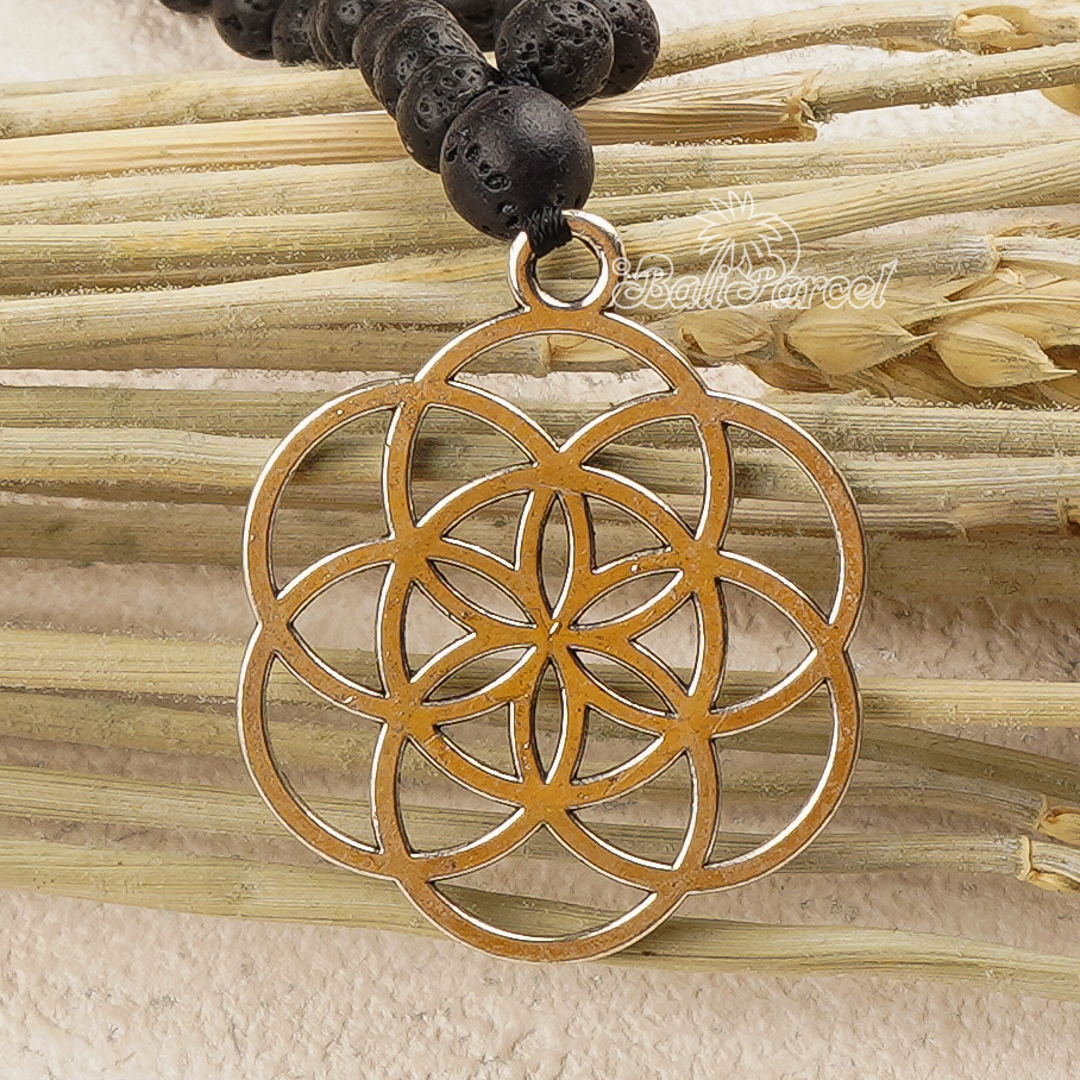 Lava Stone Mala Necklace