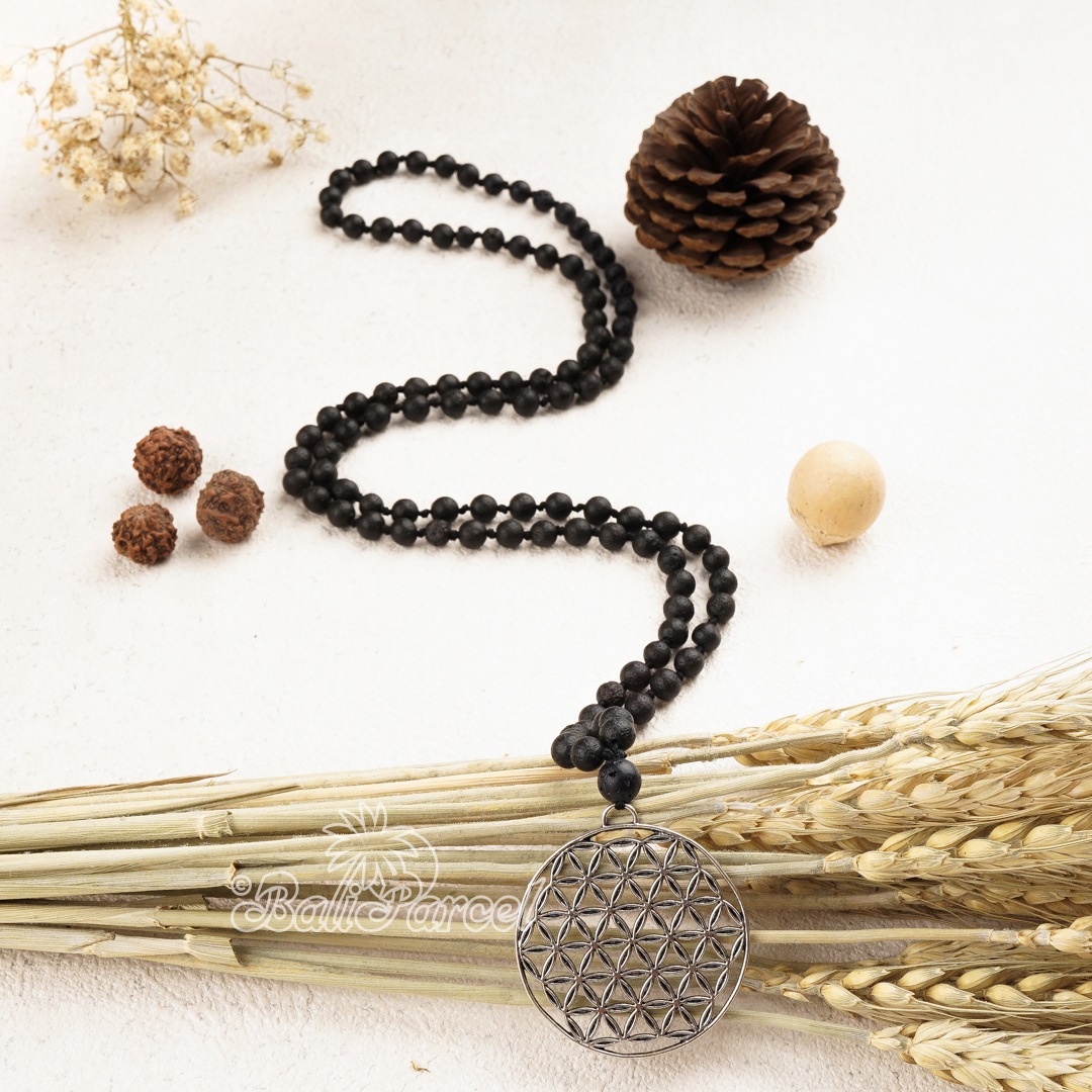 Lava Stone Mala Necklace