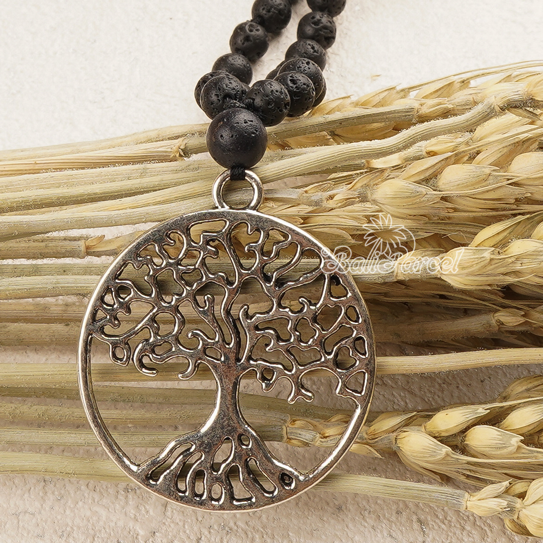 Lava Stone Mala Necklace