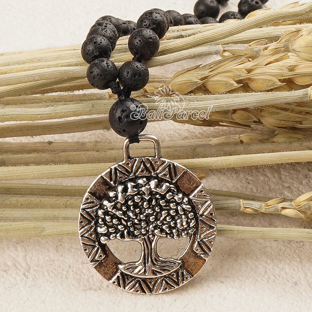 Lava Stone Mala Necklace
