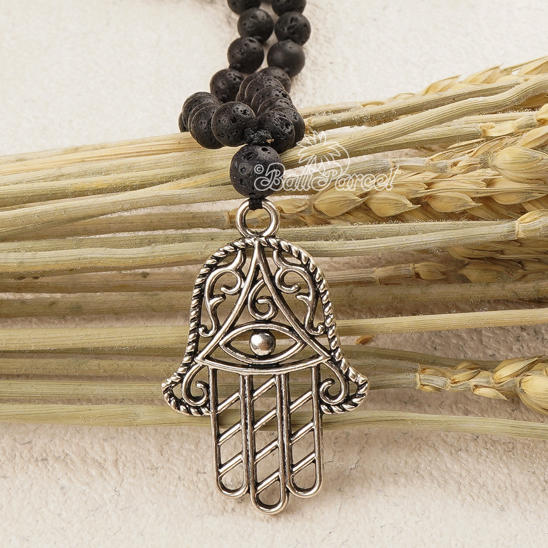 Lava Stone Mala Necklace