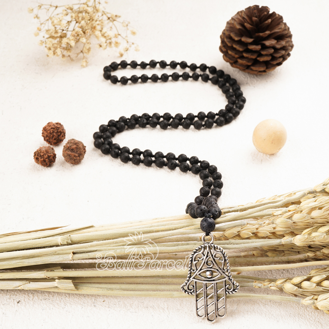 Lava Stone Mala Necklace