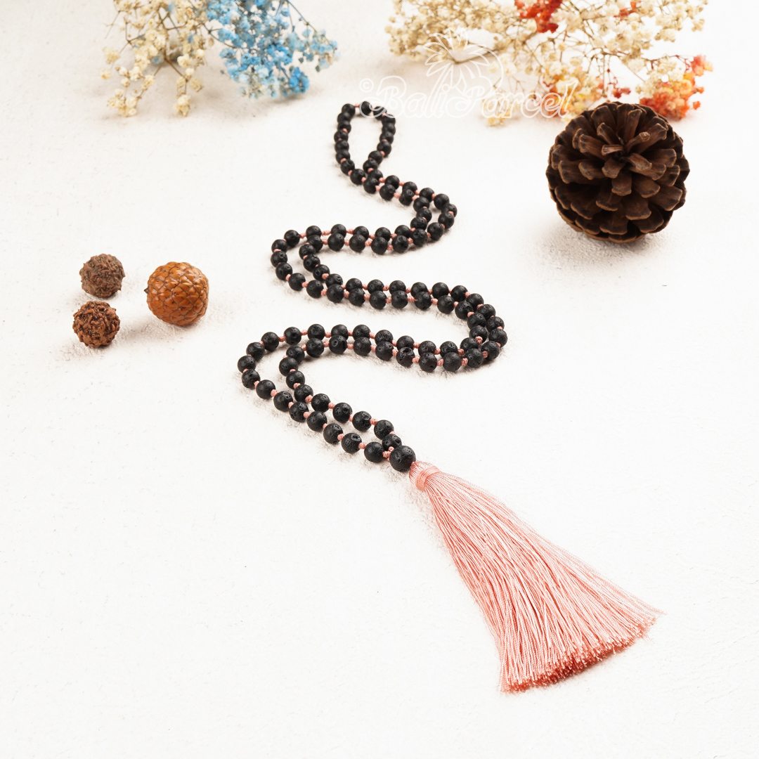 Lava Stone Mala Necklace