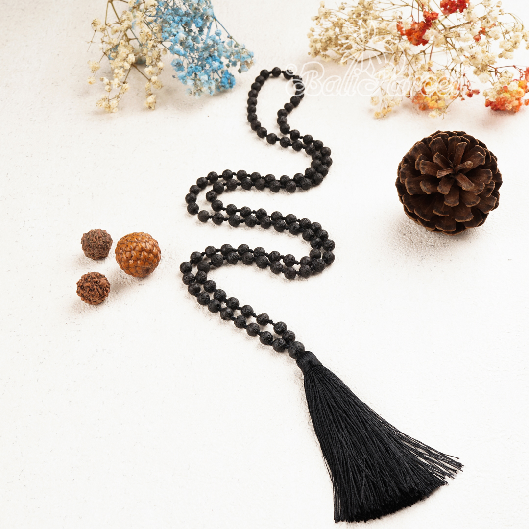 Lava Stone Mala Necklace