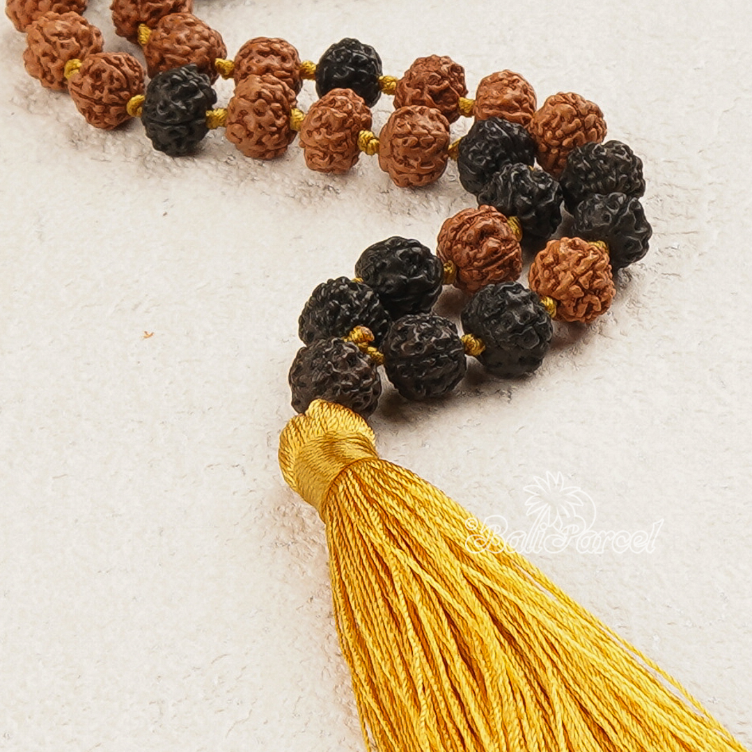 Handmade Bali Necklaces, Rudraksha necklace, 108 mala beads, Mala necklace, yoga jewellery, japa ...
