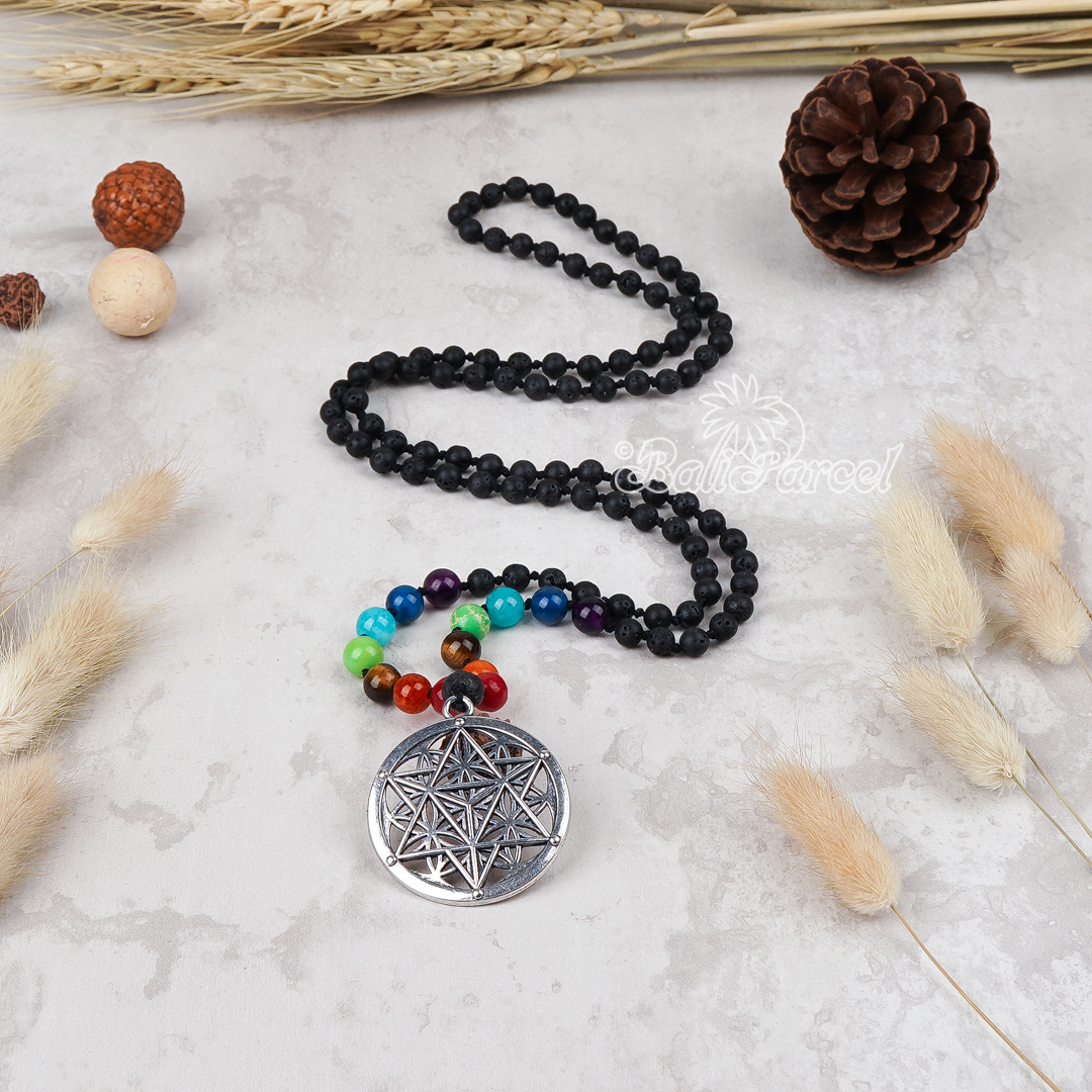 Lava Stone 7 Chakra Mala
