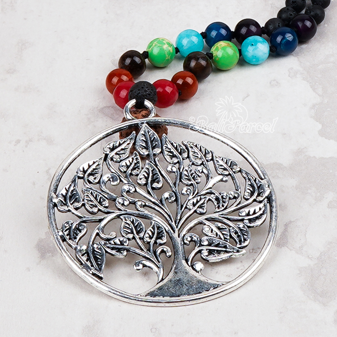 Lava Stone 7 Chakra Mala