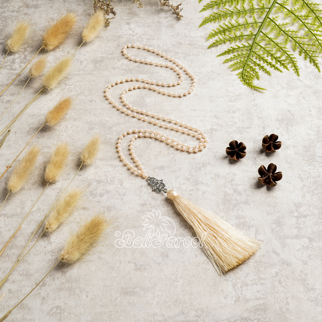  Crystal Beads With Tassel Necklace
