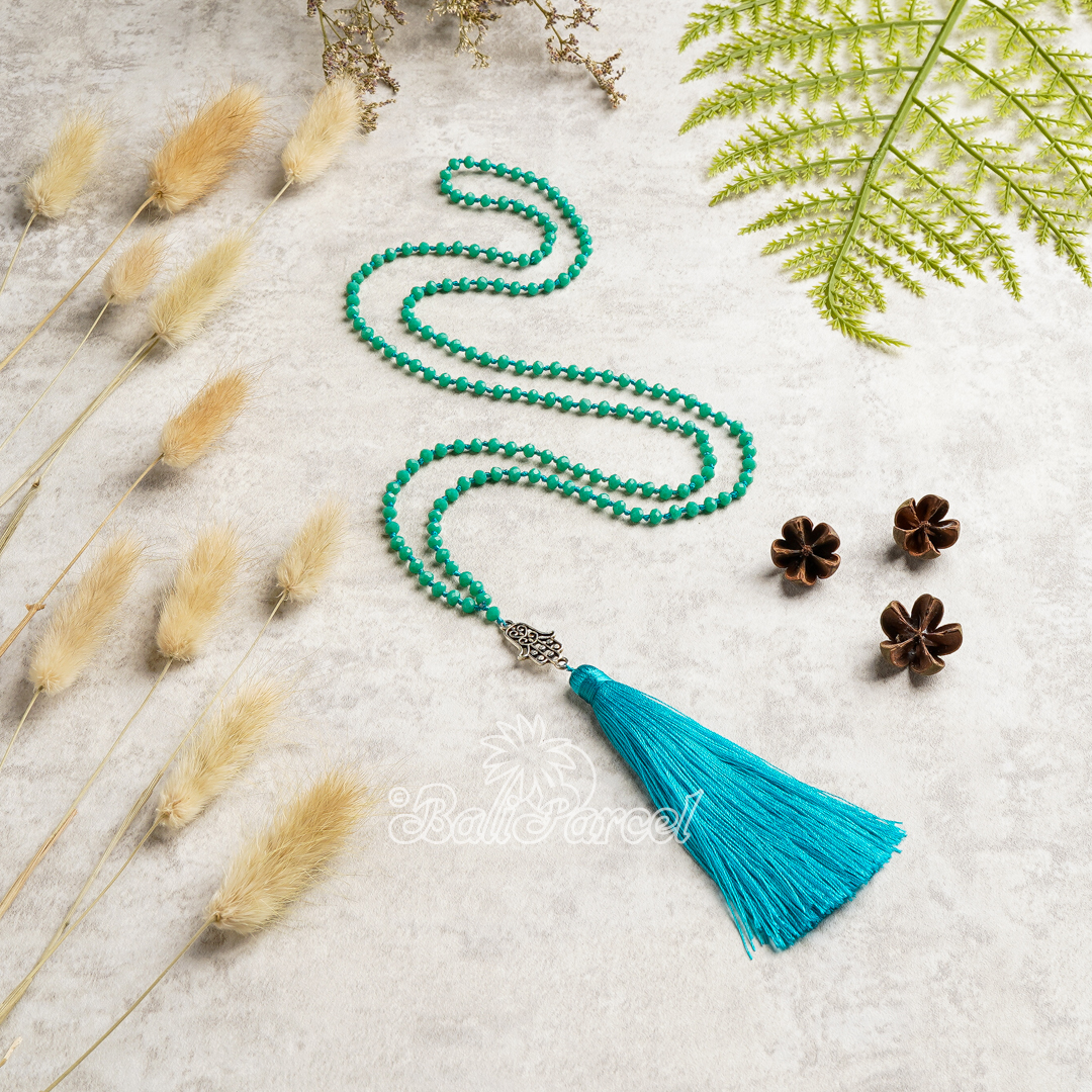  Crystal Beads With Tassel Necklace