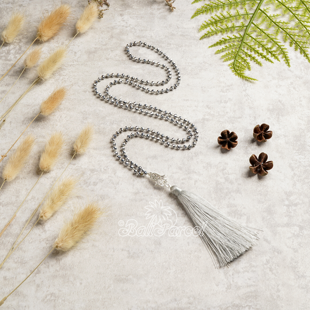  Crystal Beads With Tassel Necklace