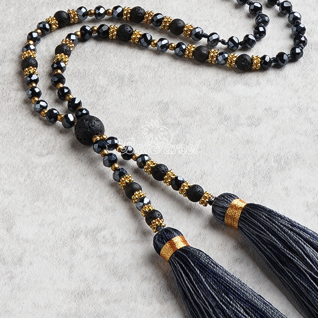 Crystal Beads  With Tassel Necklace