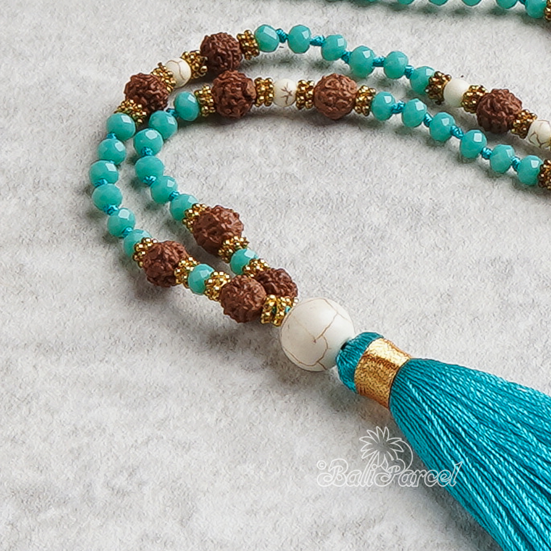 Crystal Beads With Tassel Necklace
