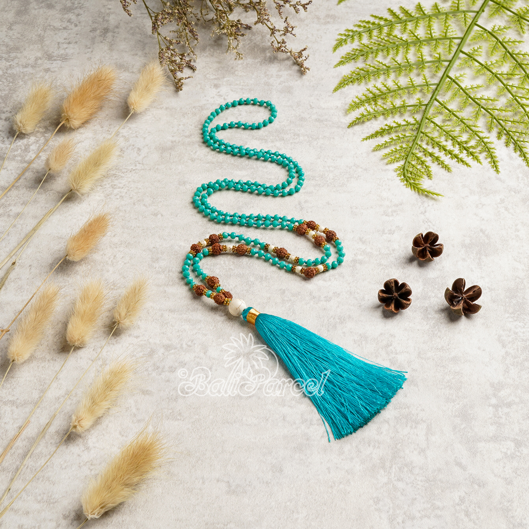 Crystal Beads With Tassel Necklace