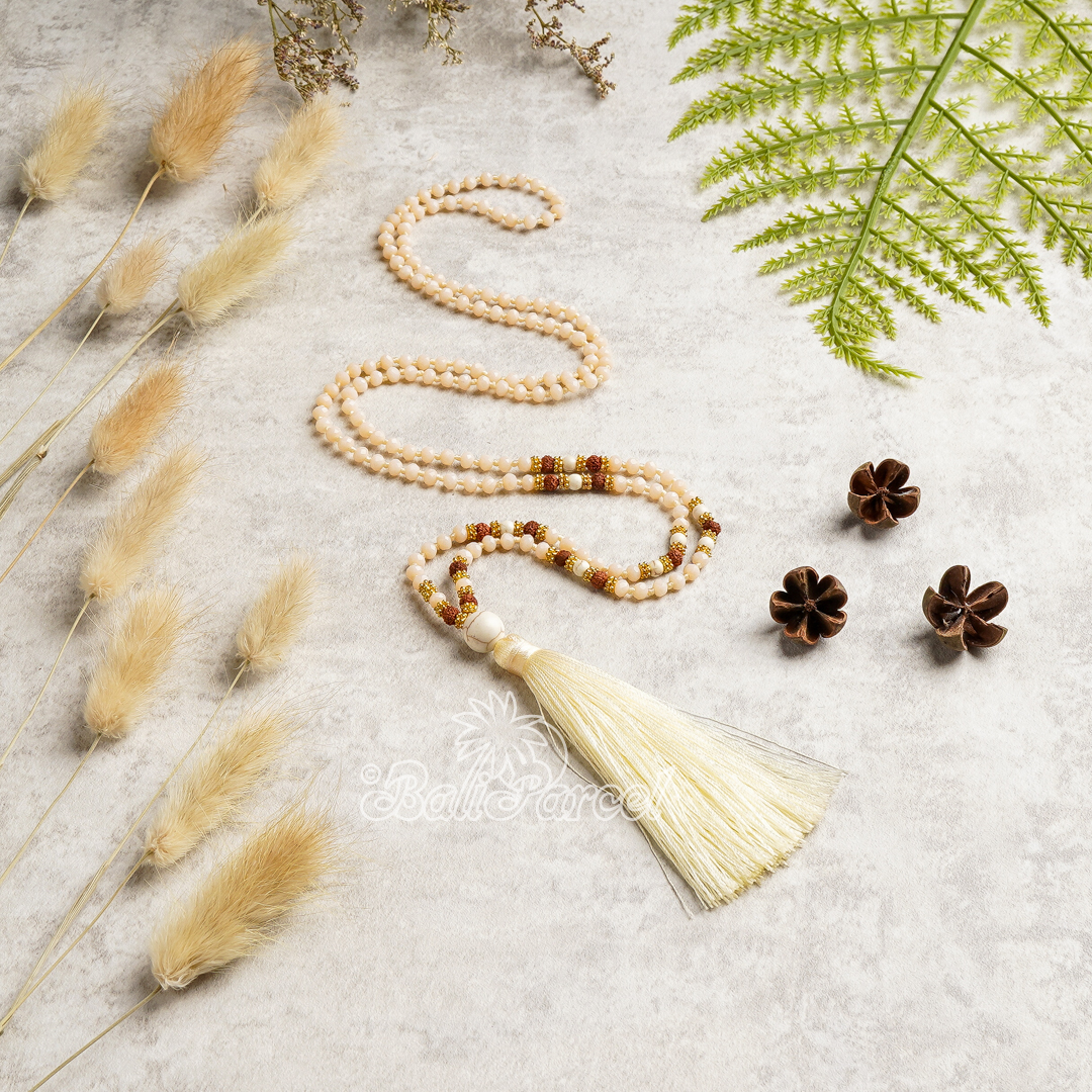 Crystal Beads With Tassel Necklace