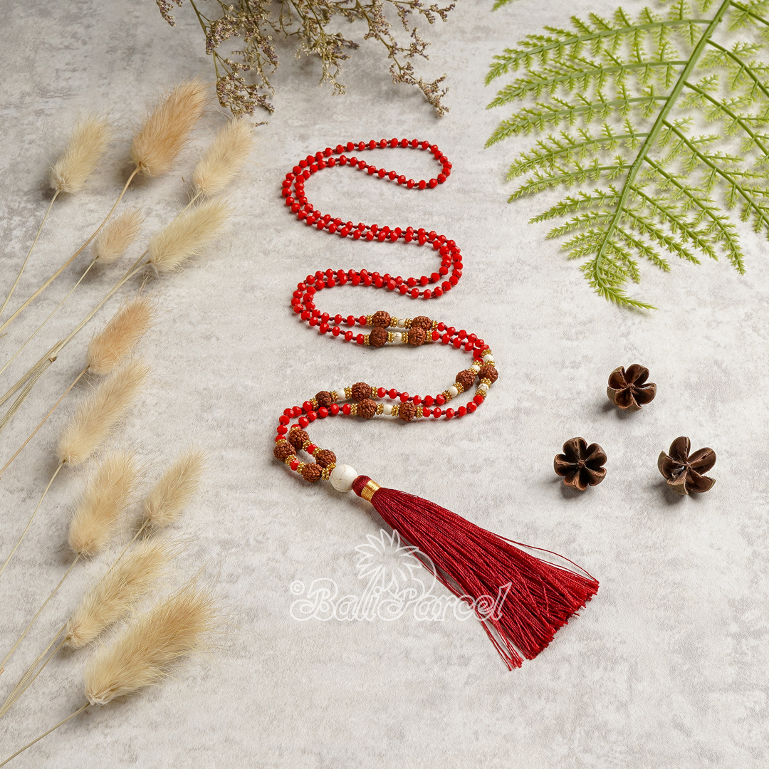 Crystal Beads With Tassel Necklace
