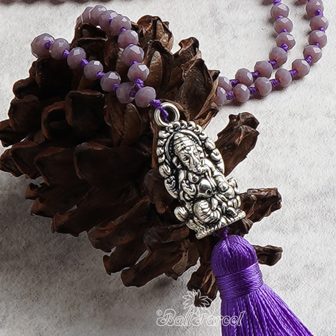 Crystal Beads With Tassel Necklace
