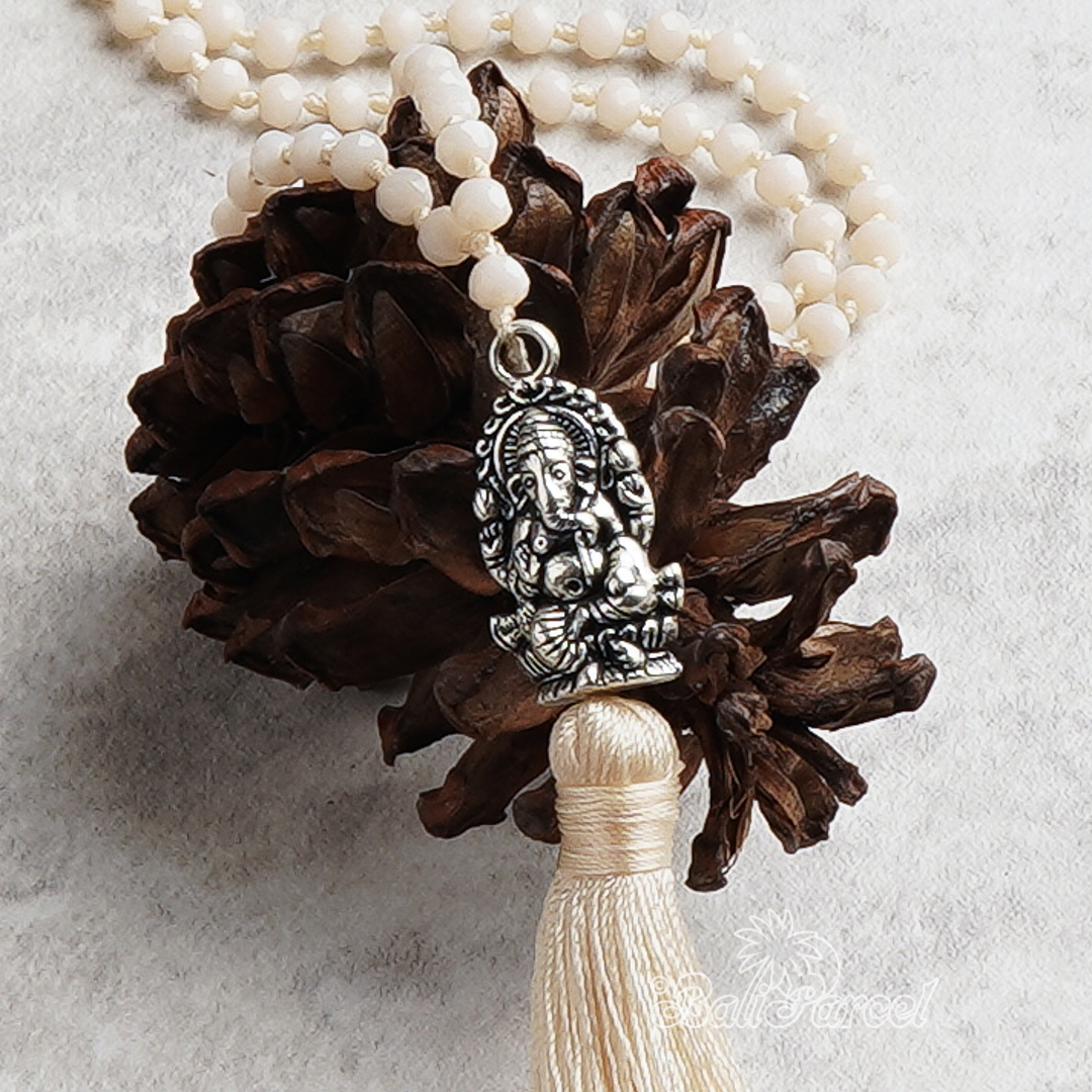 Crystal Beads With Tassel Necklace