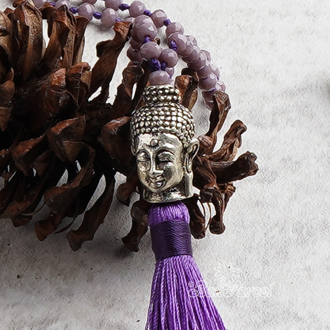Buddha Crystal Beads With Tassel Necklace