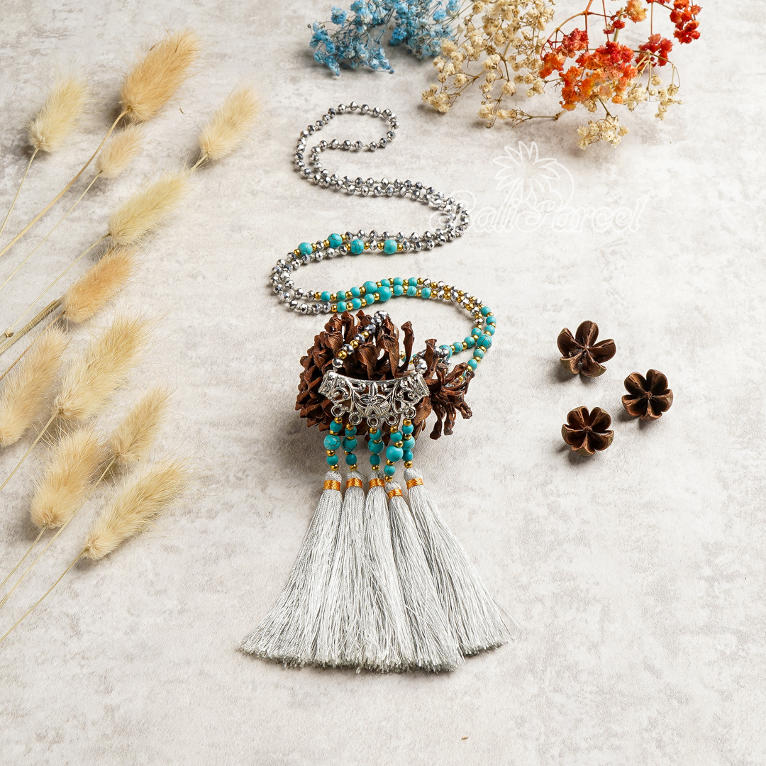 Flower Crystal Beads Necklace