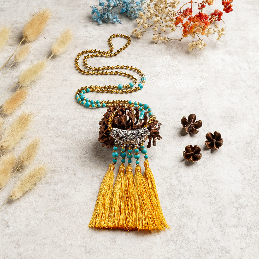 Flower Crystal Beads Necklace